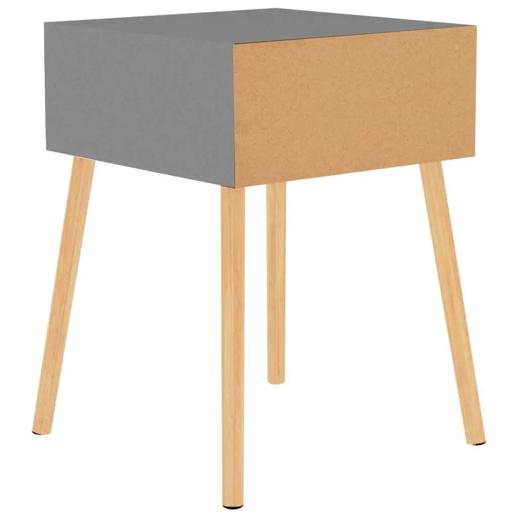 Bedside Cabinets Grey 40x40x56 cm Engineered Wood Storage Nightstand Side Table Drawer