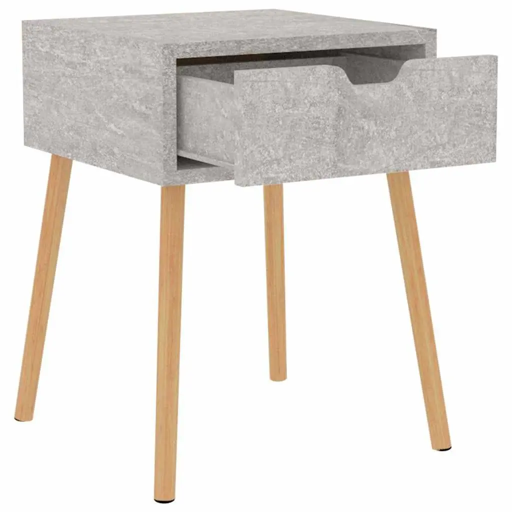 Bedside Cabinets Grey 40x40x56 cm Engineered Wood Nightstand