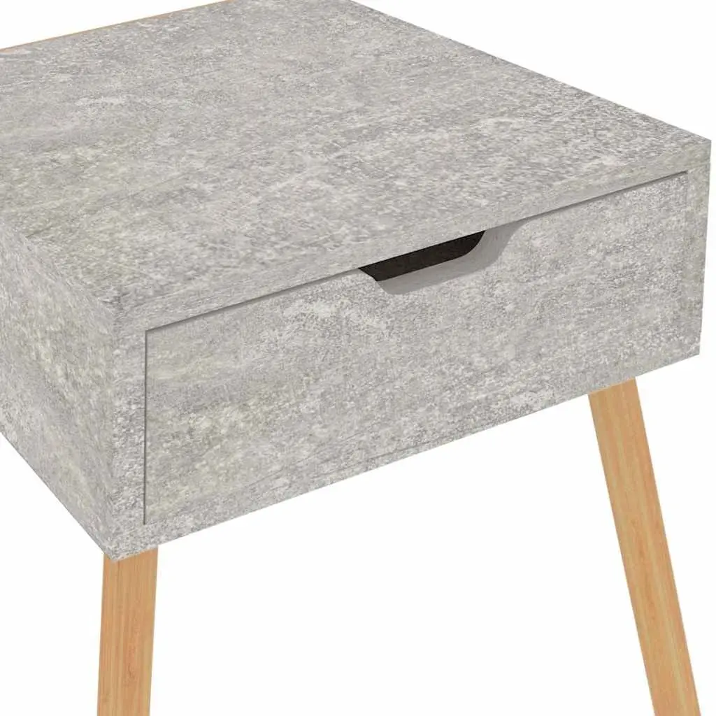 Bedside Cabinets Grey 40x40x56 cm Engineered Wood Nightstand