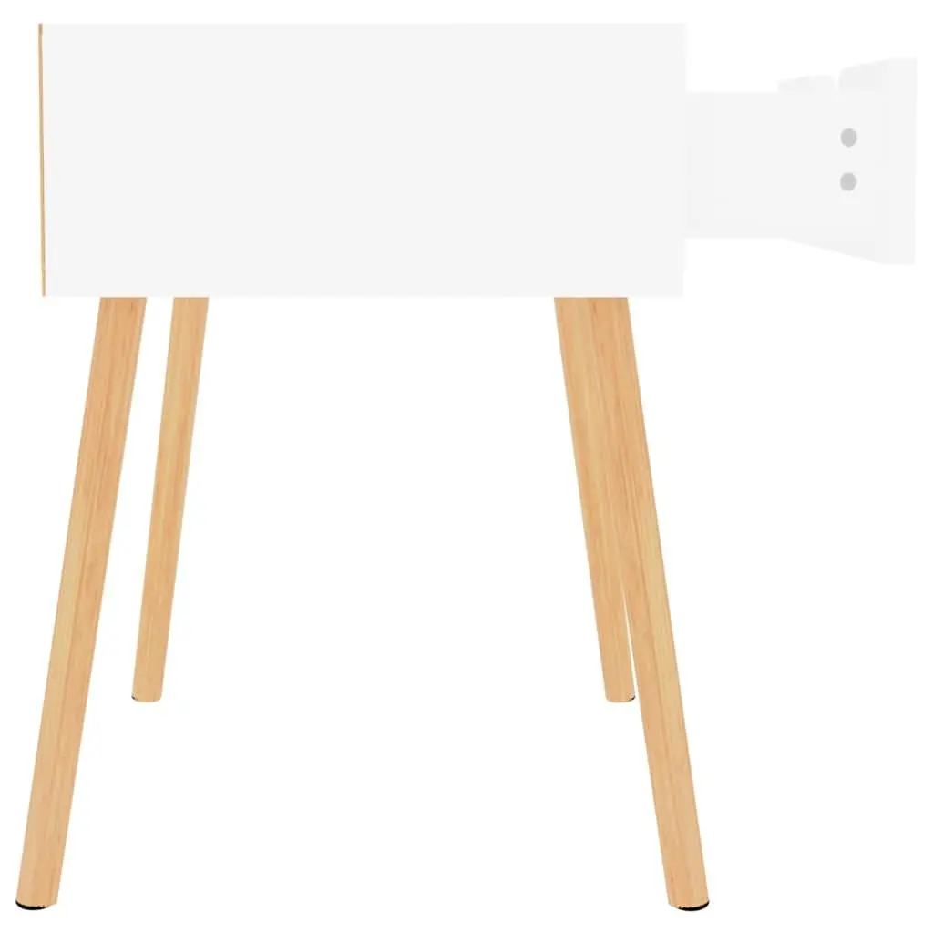 Bedside Cabinets White High Gloss 2 Pieces Engineered Wood Storage Table Drawer