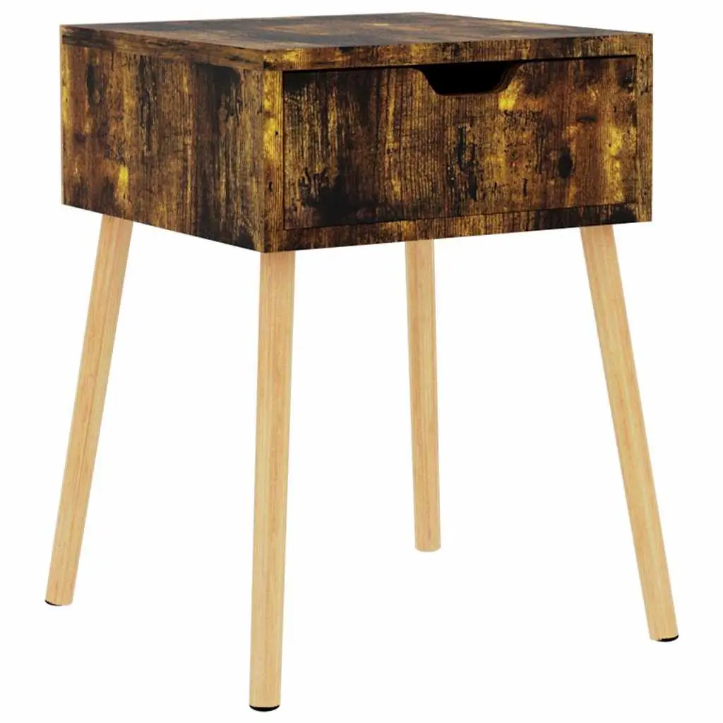 Bedside Cabinet Brown 40x40x56 cm Engineered Wood Side Table Storage Drawer