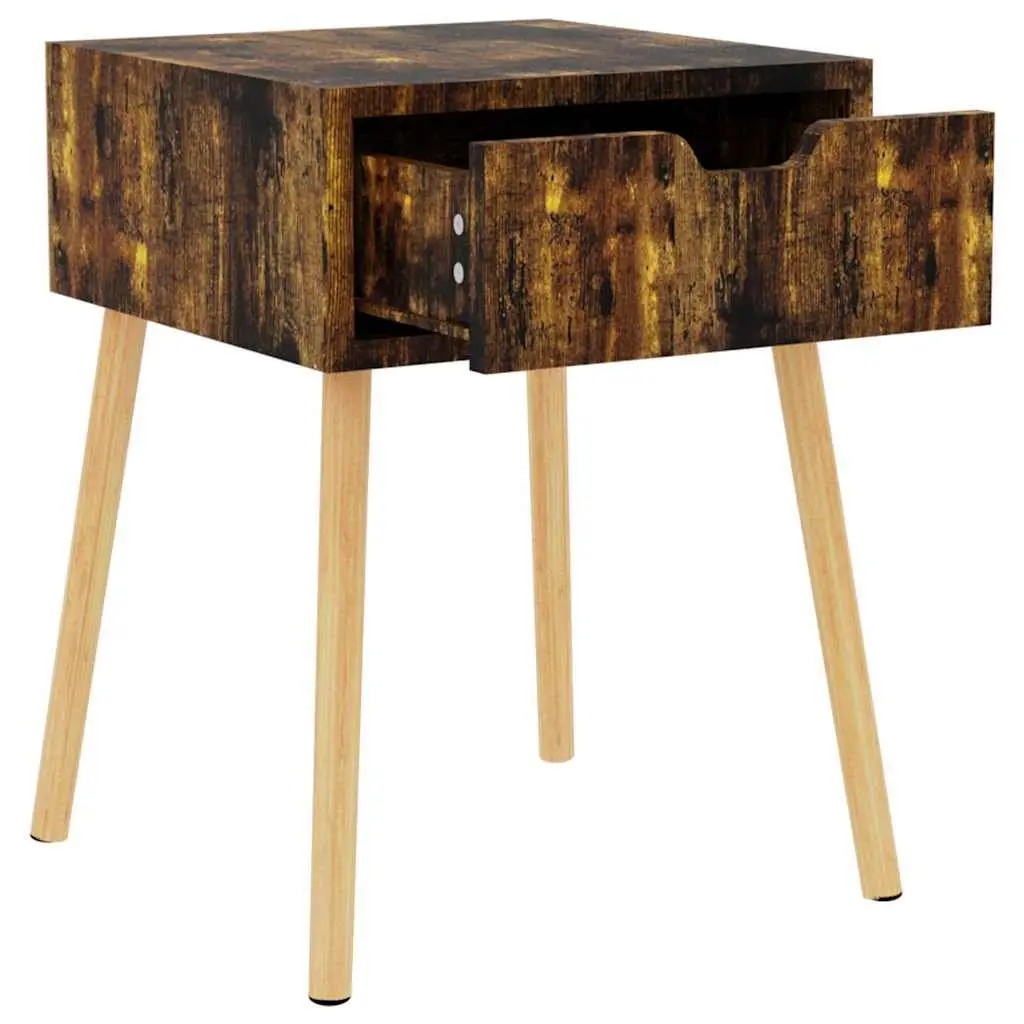 Bedside Cabinet Brown 40x40x56 cm Engineered Wood Side Table Storage Drawer
