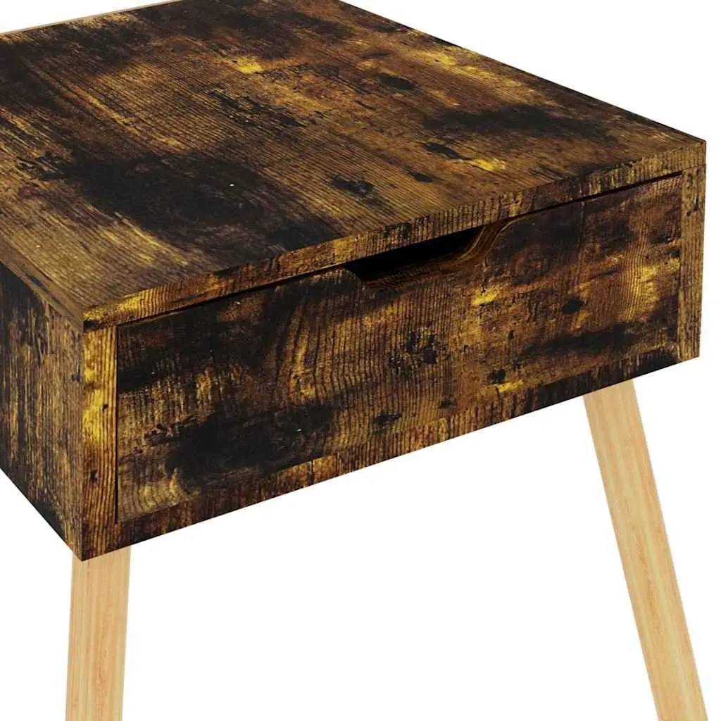 Bedside Cabinet Brown 40x40x56 cm Engineered Wood Side Table Storage Drawer