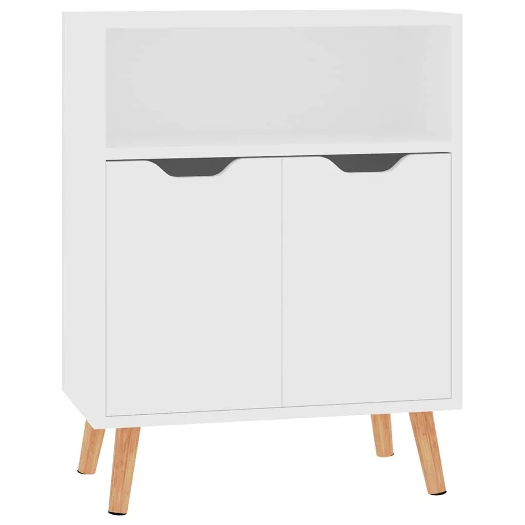 White Sideboard Storage Cabinet Engineered Wood Buffet Living Room Cupboard