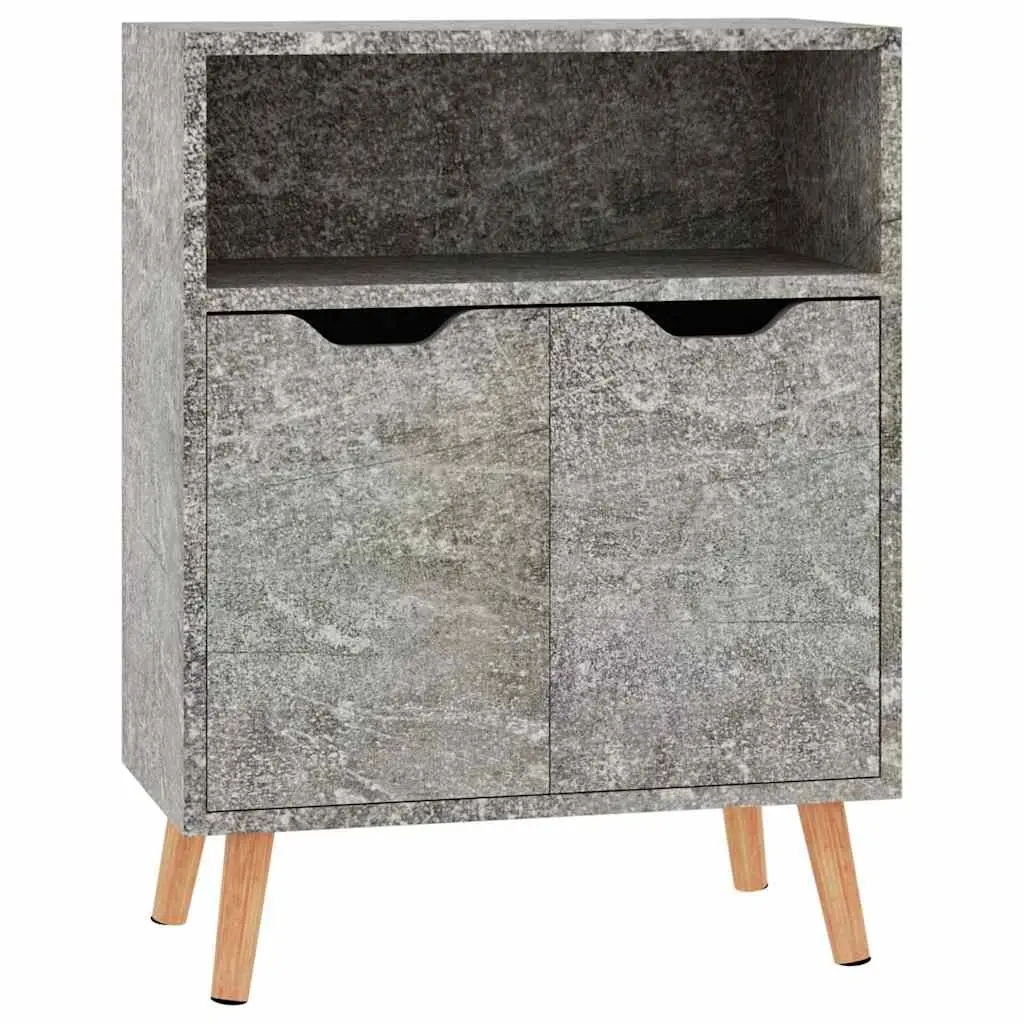 Sideboard Storage Cabinet Grey Engineered Wood 60W x 30D x 72H cm Living Room Cupboard Buffet