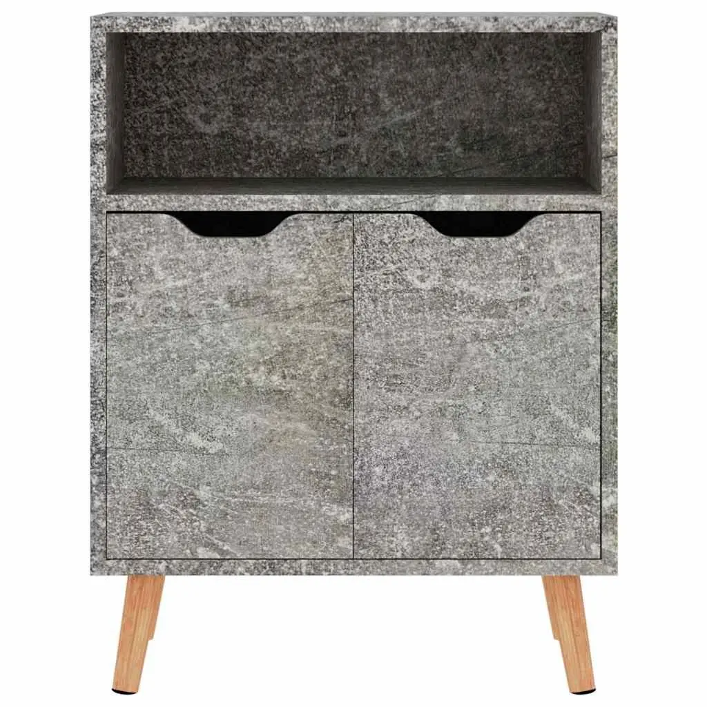 Sideboard Storage Cabinet Grey Engineered Wood 60W x 30D x 72H cm Living Room Cupboard Buffet