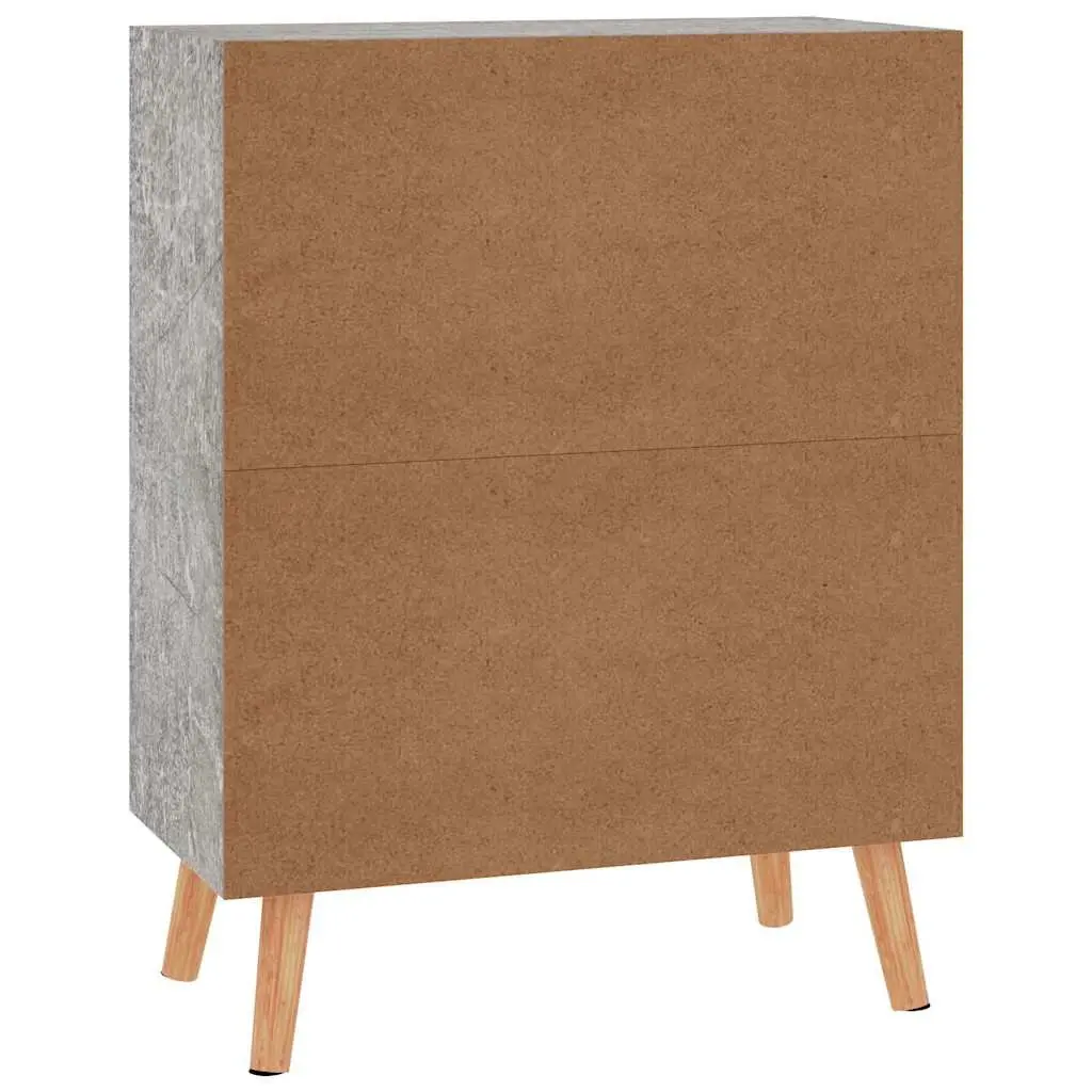 Sideboard Storage Cabinet Grey Engineered Wood 60W x 30D x 72H cm Living Room Cupboard Buffet