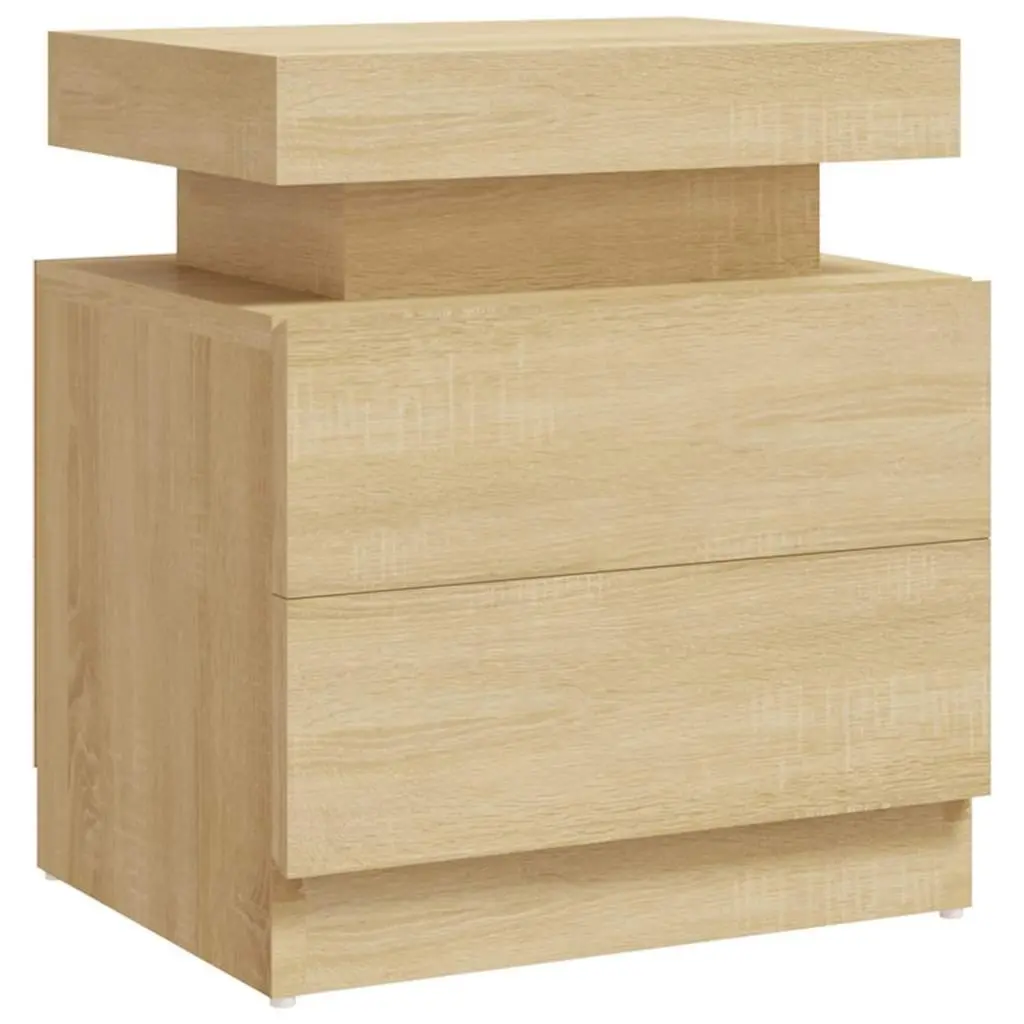 Bedside Table Brown Engineered Wood 45x35x52 cm