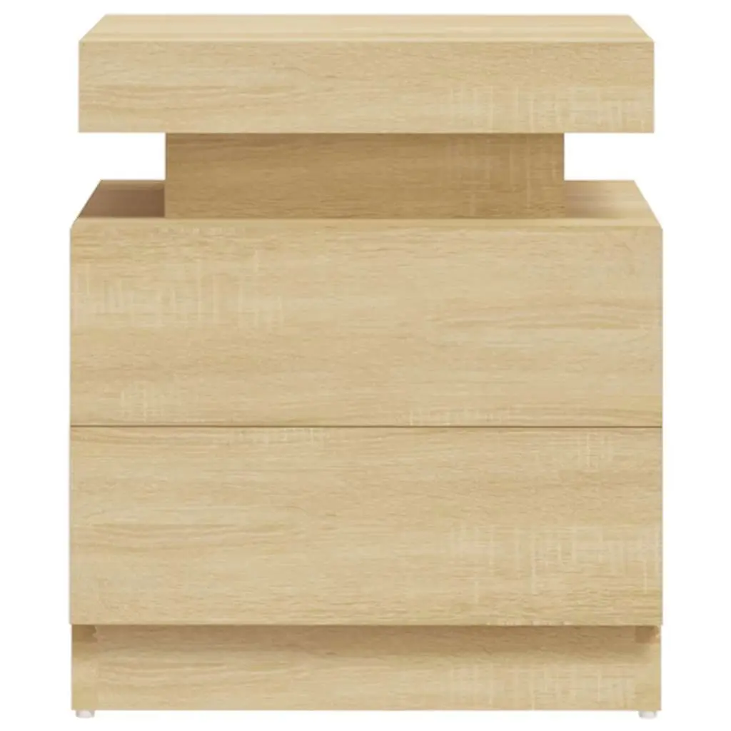 Bedside Table Brown Engineered Wood 45x35x52 cm