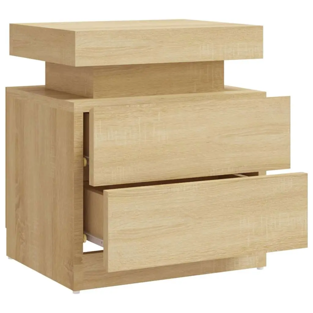 Bedside Table Brown Engineered Wood 45x35x52 cm