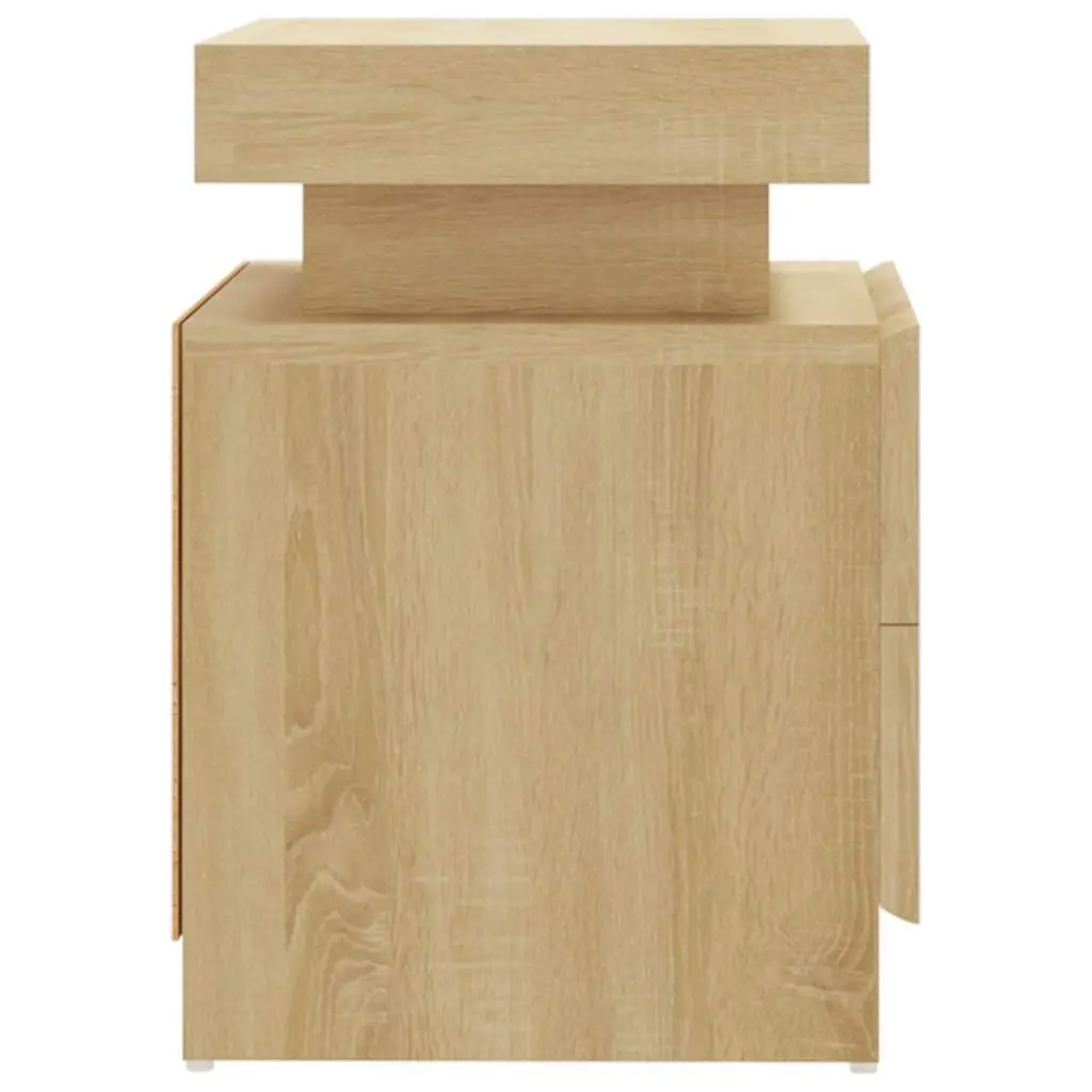 Bedside Table Brown Engineered Wood 45x35x52 cm