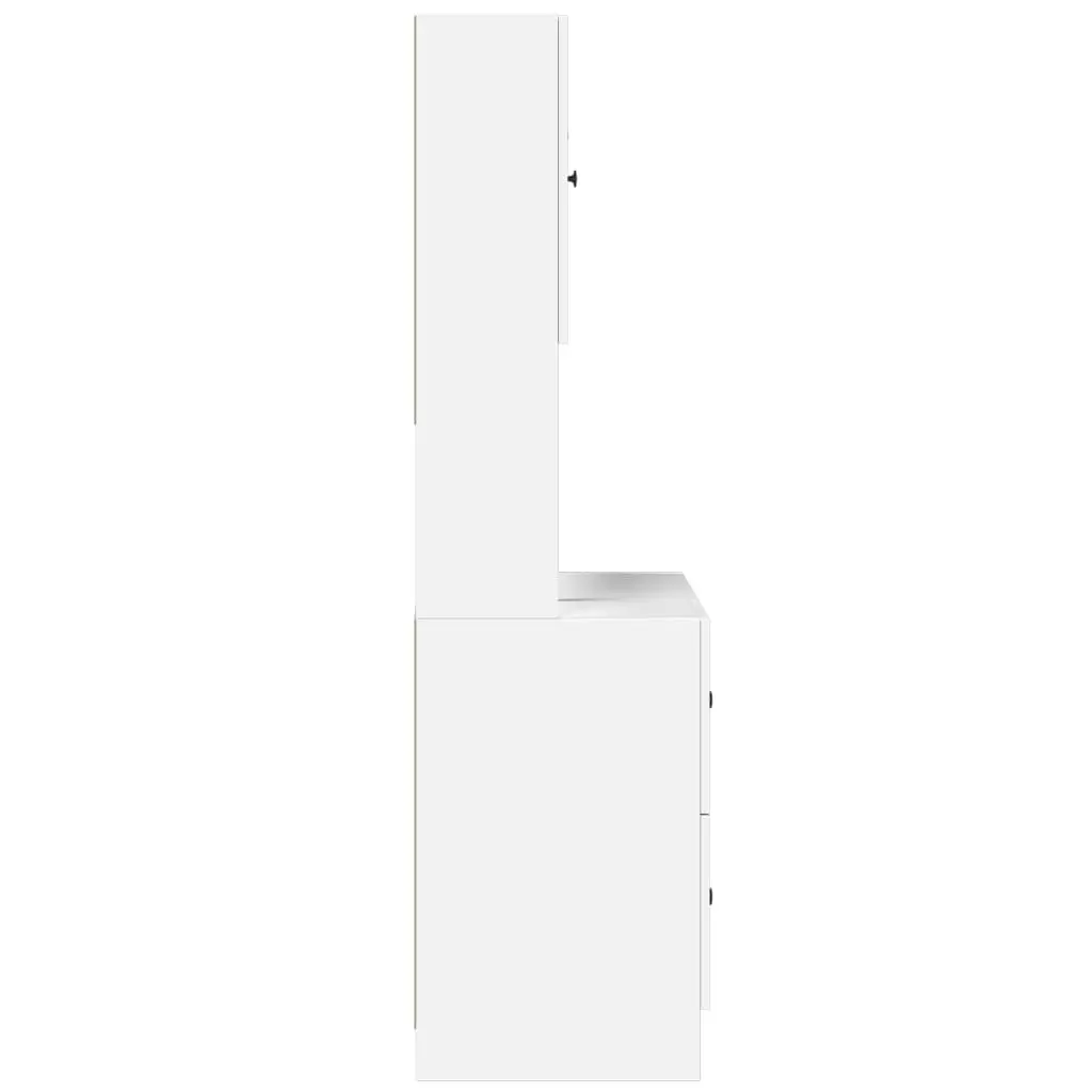 Kitchen Cabinet White Engineered Wood Storage Unit with Doors and Drawers 95x50x180cm