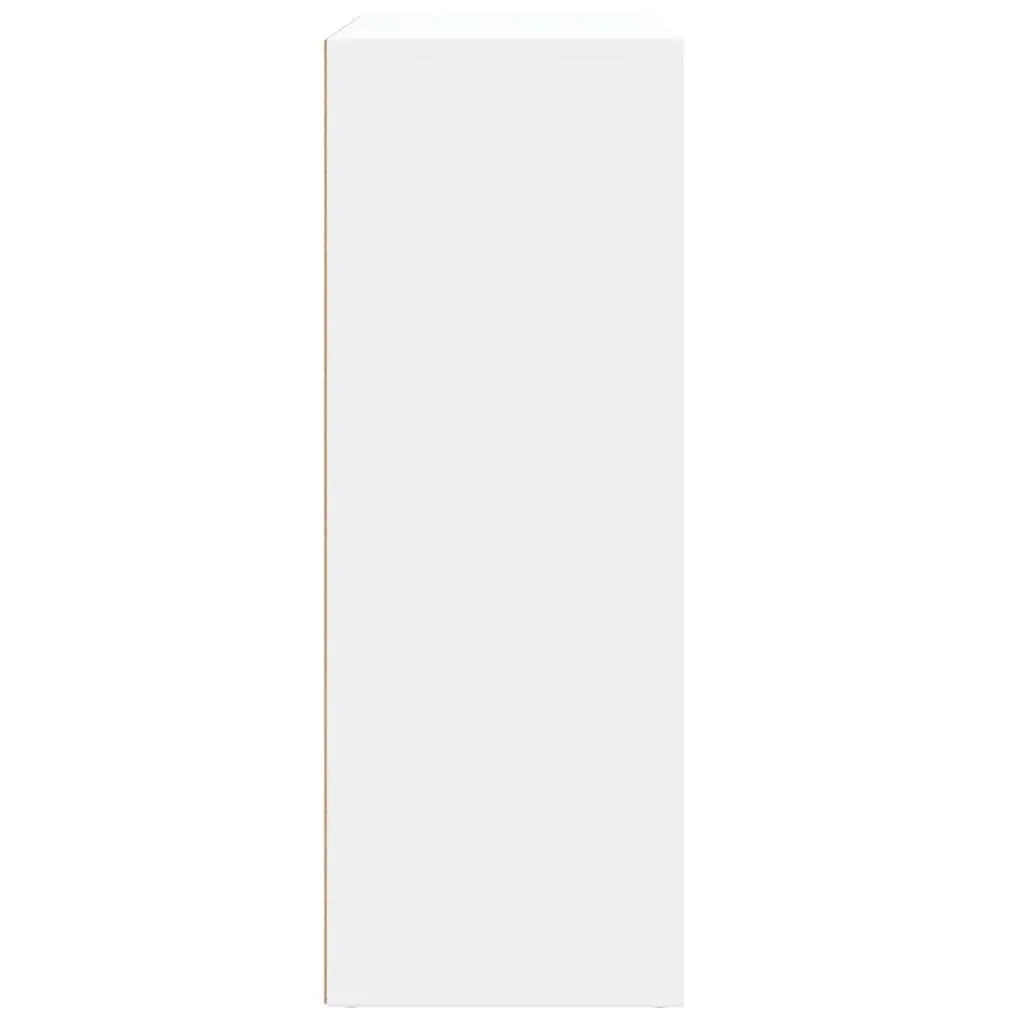 White Engineered Wood Sideboard Storage Cabinet Buffet Living Room Furniture