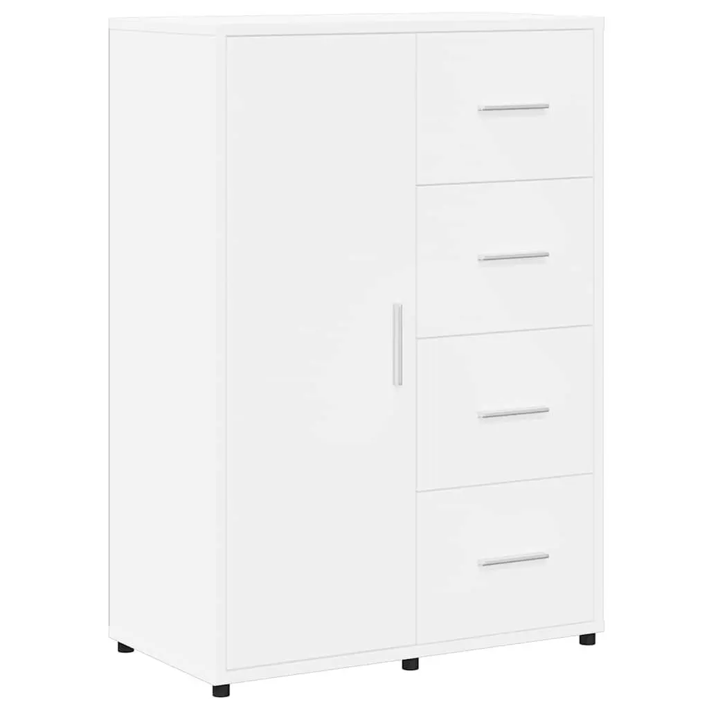 Sideboard Storage Cabinet White 60x31x84 cm Engineered Wood Set of 2