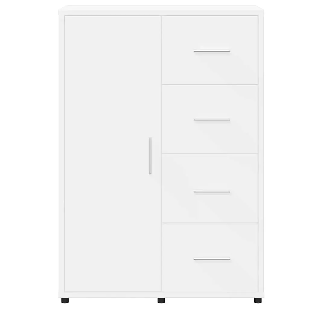 Sideboard Storage Cabinet White 60x31x84 cm Engineered Wood Set of 2