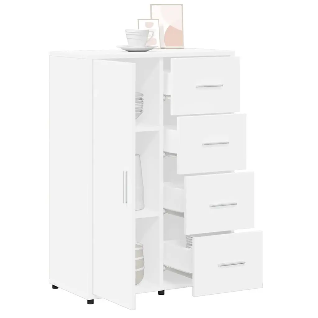Sideboard Storage Cabinet White 60x31x84 cm Engineered Wood Set of 2