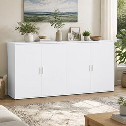 Elegant White Sideboard Cabinet Set - 79x38x80 cm