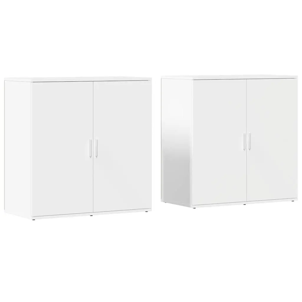 Sideboard Cabinet White 79x38x80 cm Storage Buffet Engineered Wood 2 Piece