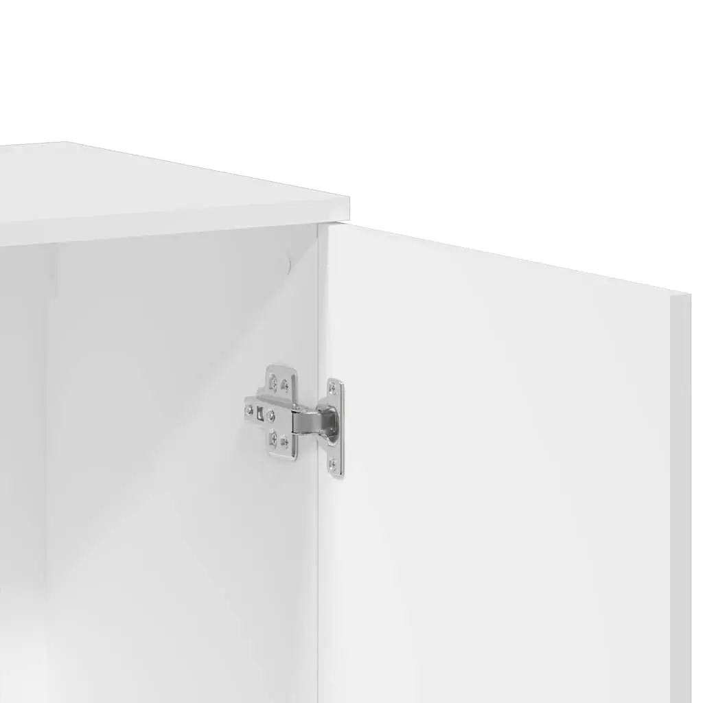 Sideboard Cabinet White 79x38x80 cm Storage Buffet Engineered Wood 2 Piece