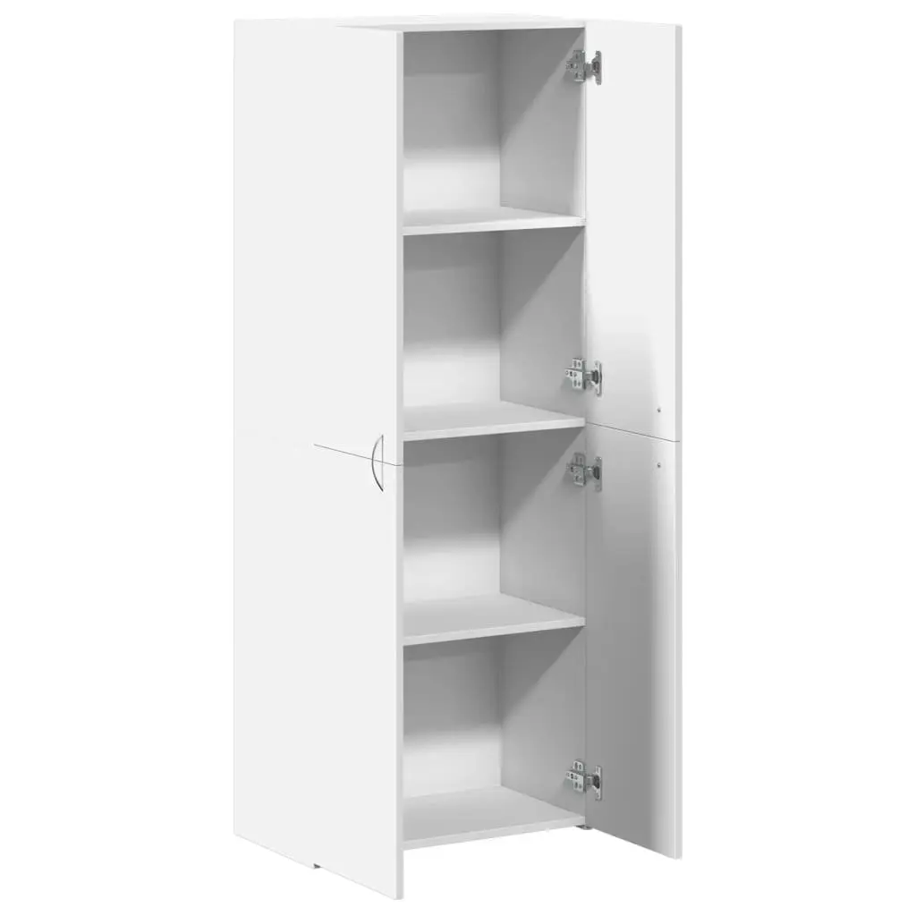 White 4 Compartment File Cabinet for Organized Storage