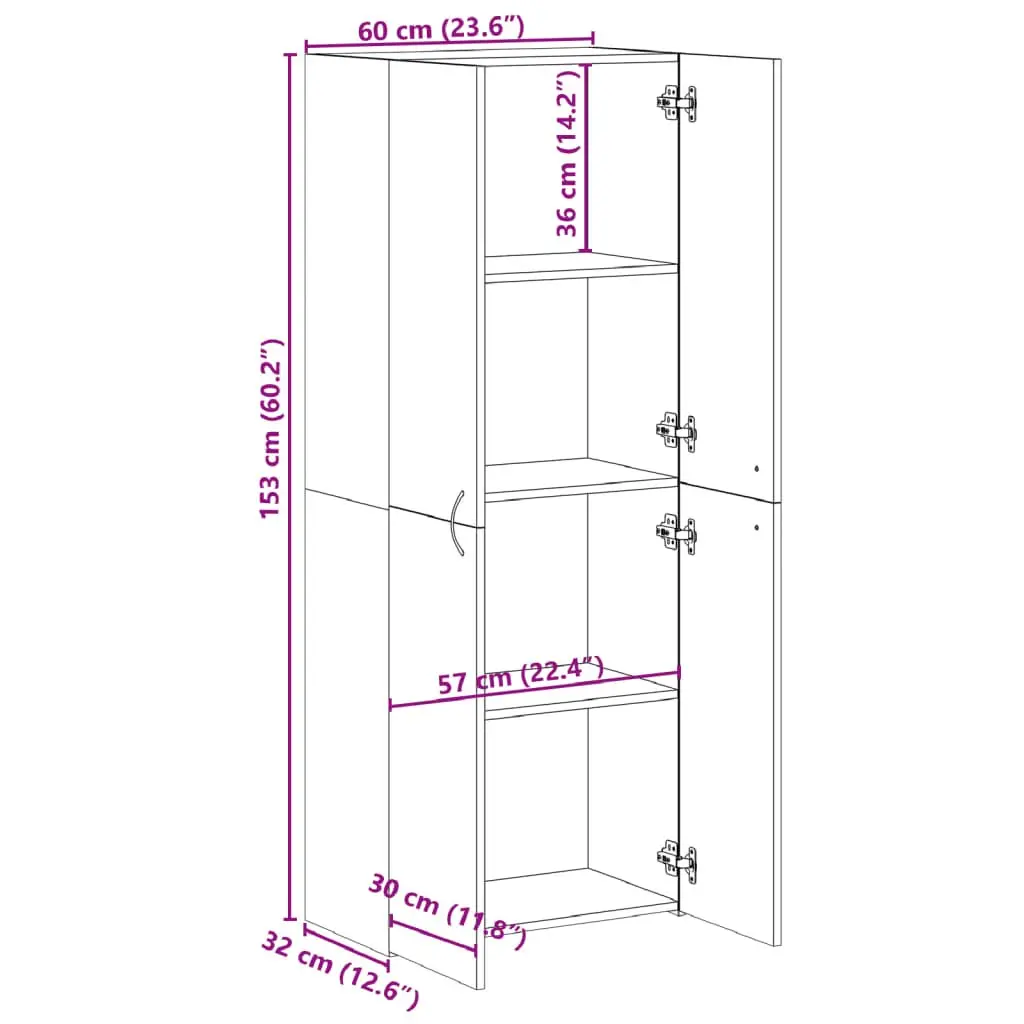 White 4 Compartment File Cabinet for Organized Storage