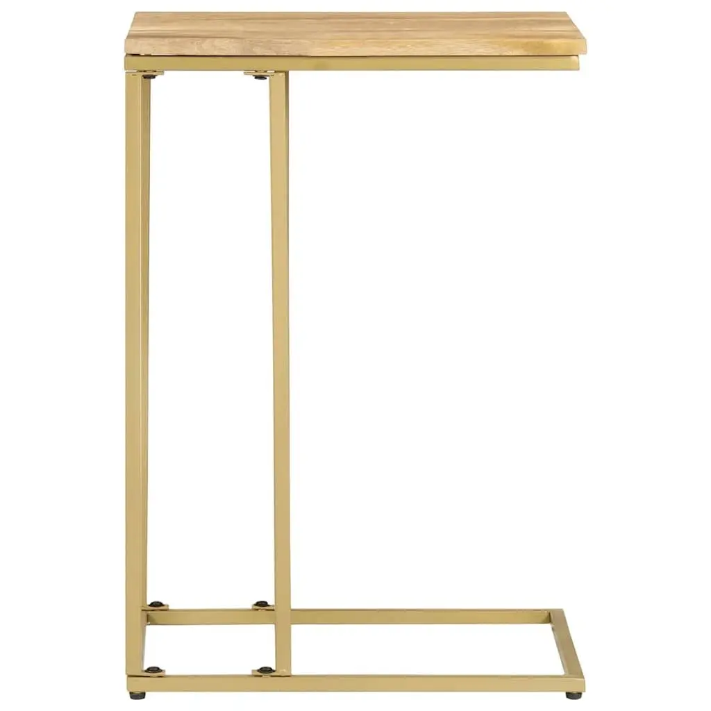 Side Table Brown Natural Finish 35x45x65cm Solid Mango Wood