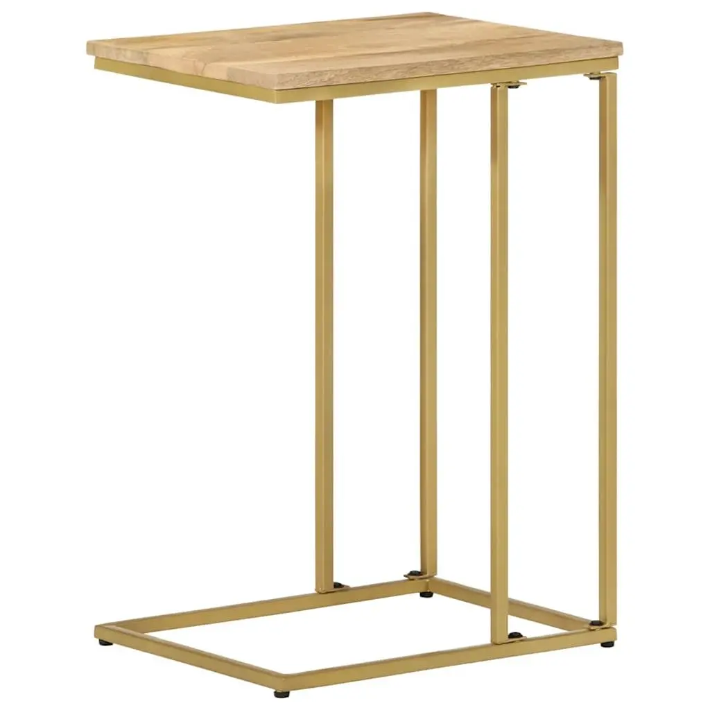 Side Table Brown Natural Finish 35x45x65cm Solid Mango Wood