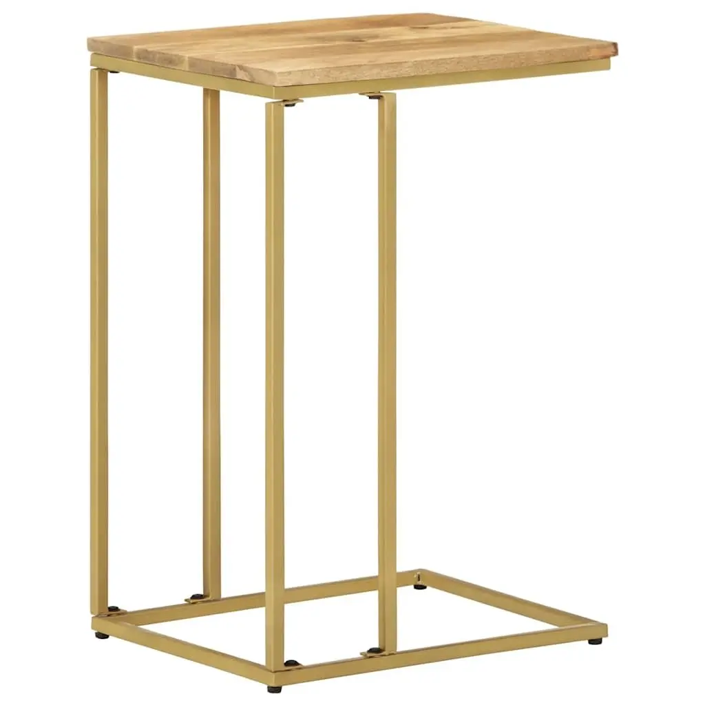 Side Table Brown Natural Finish 35x45x65cm Solid Mango Wood