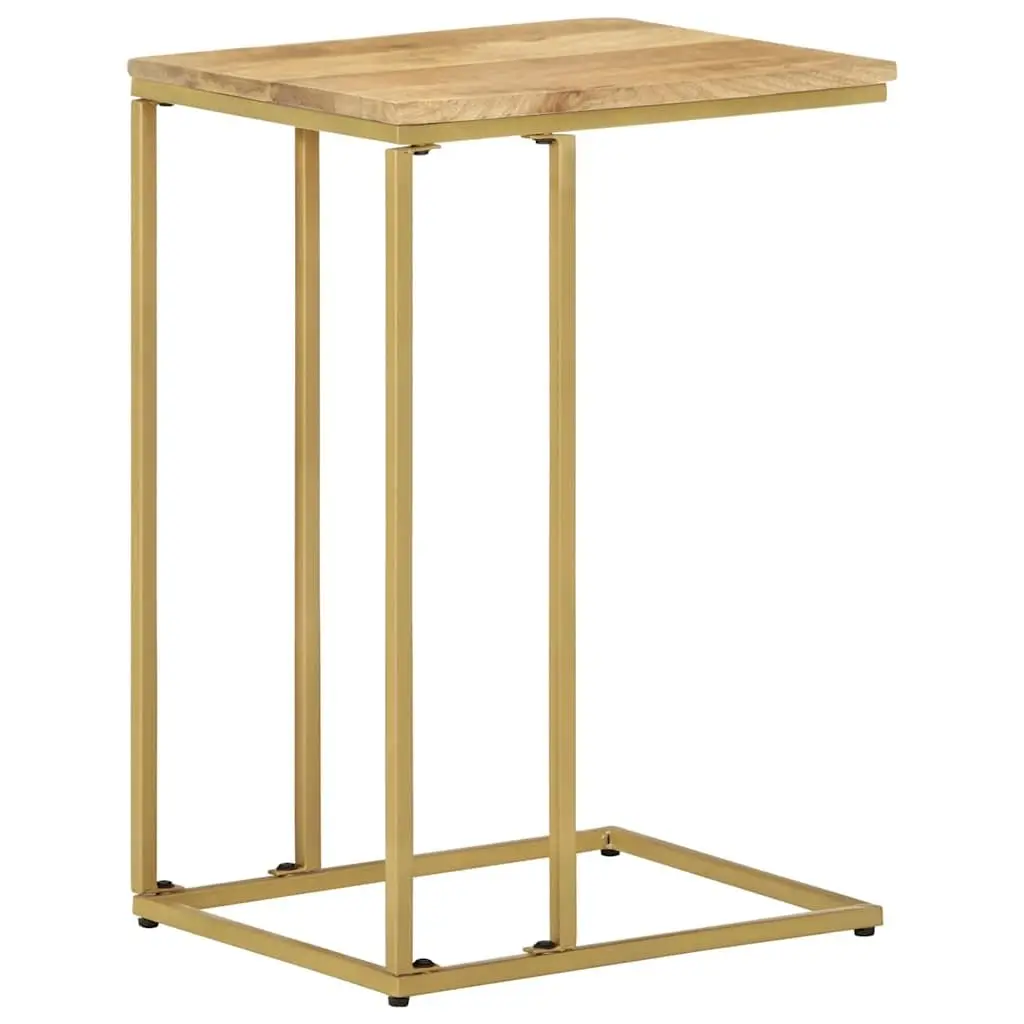 Side Table Brown Natural Finish 35x45x65cm Solid Mango Wood