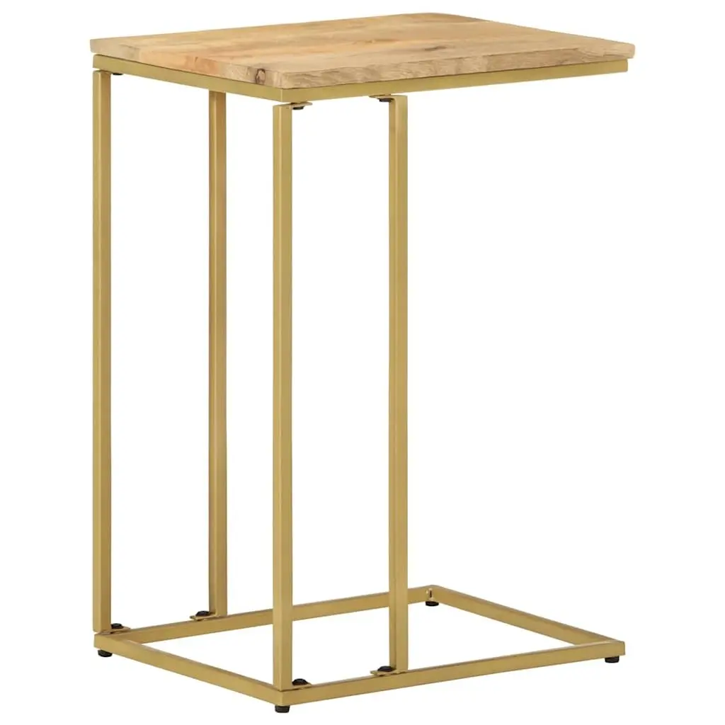 Side Table Brown Natural Finish 35x45x65cm Solid Mango Wood