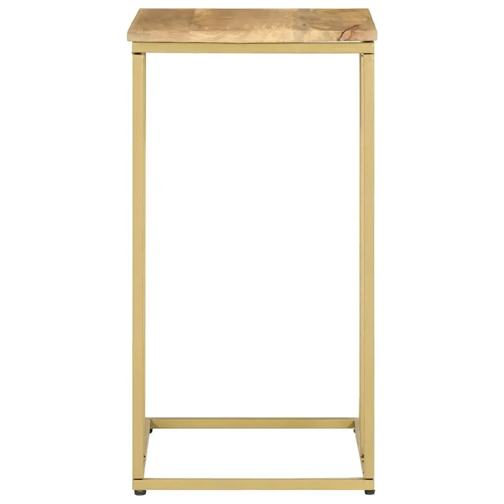 Side Table Brown Natural Finish 35x45x65cm Solid Mango Wood