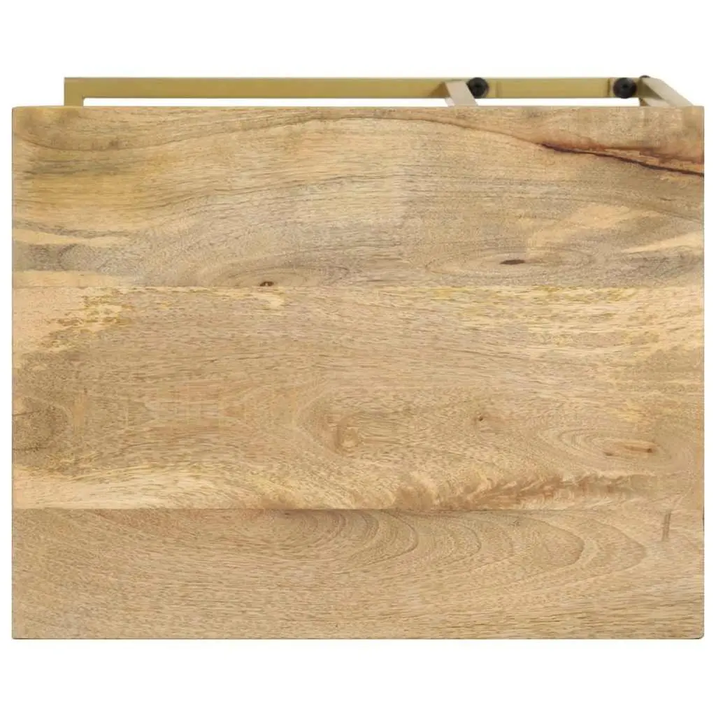 Side Table Brown Natural Finish 35x45x65cm Solid Mango Wood