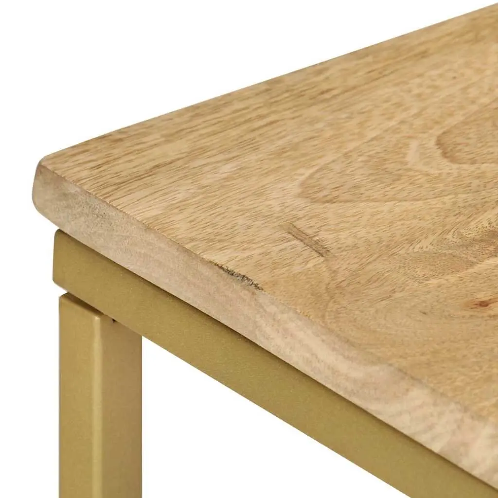 Side Table Brown Natural Finish 35x45x65cm Solid Mango Wood