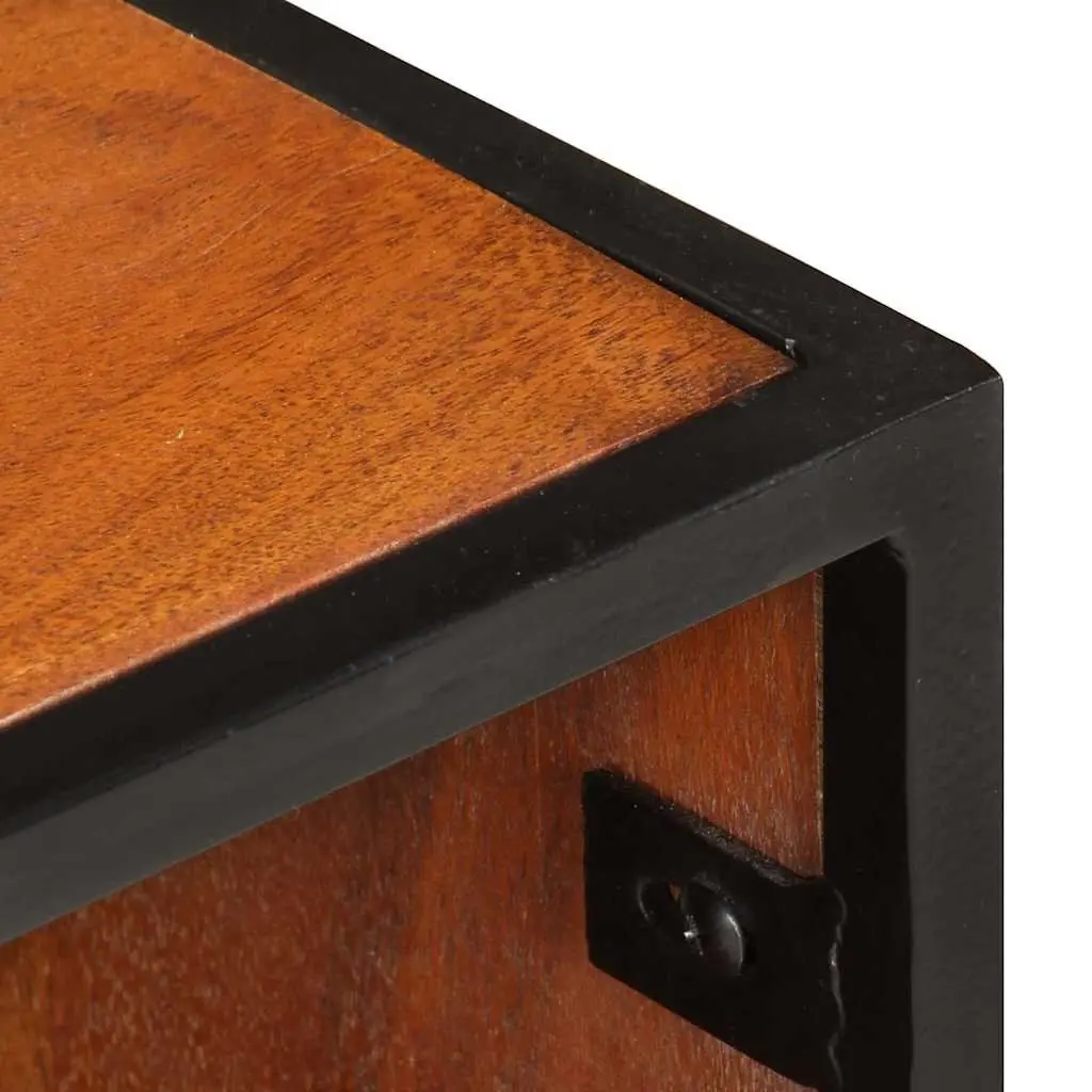 Bedside Table Vintage Industrial 40x30x50 cm Solid Acacia Wood Nightstand 1 Drawer