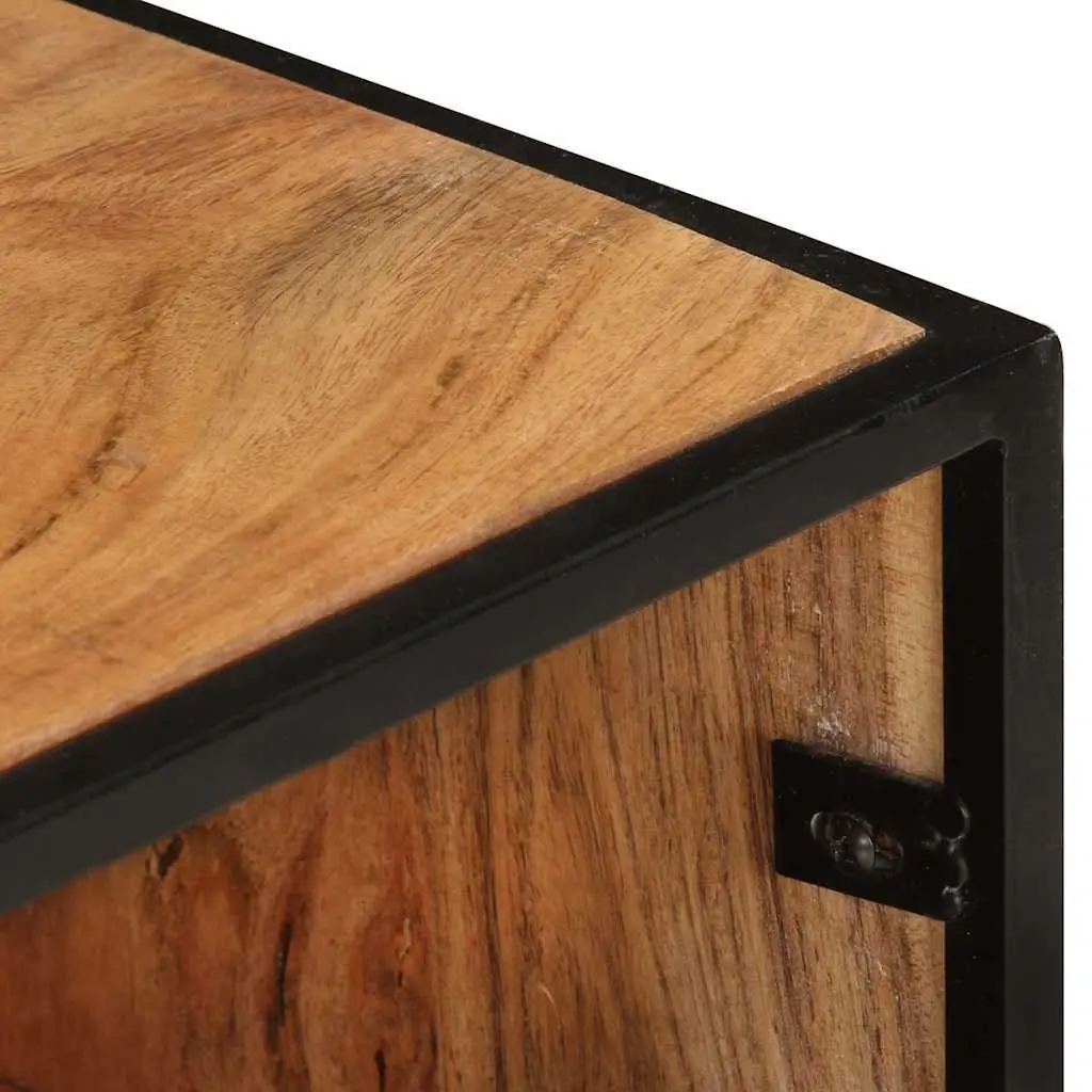 TV Cabinet 110x30x45cm Solid Acacia Wood Drawers Shelves Sideboard Brown