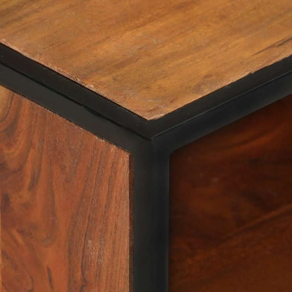 TV Cabinet Rustic Industrial 110x30x45 cm Brown Solid Acacia Wood with 3 Drawers 3 Shelves