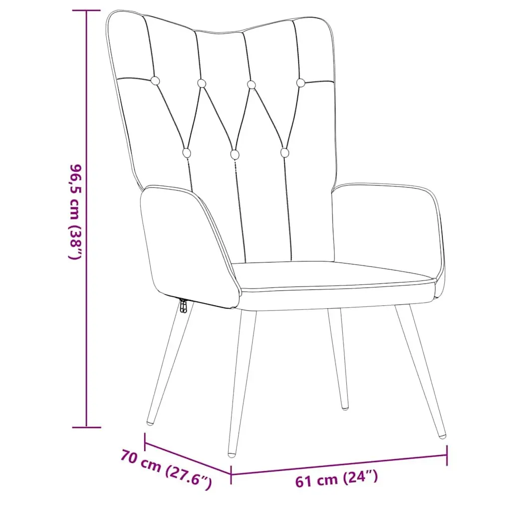 Grey Fabric Armchair with Stool Set