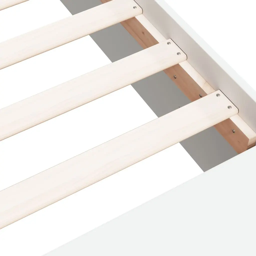 White Bed Frame with Storage Compartments 150x200cm
