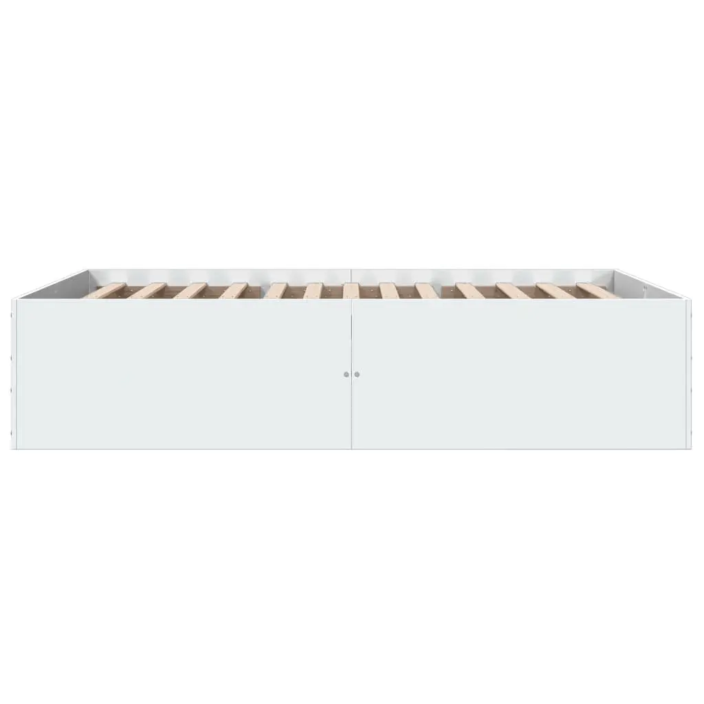 White Engineered Wood Bed Frame 135x190 cm