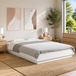 White Bed Frame 135x190 cm for Cozy Bedrooms