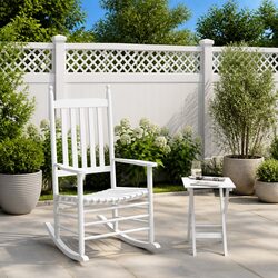 Comfortable Rocking Chair with Foldable Side Table