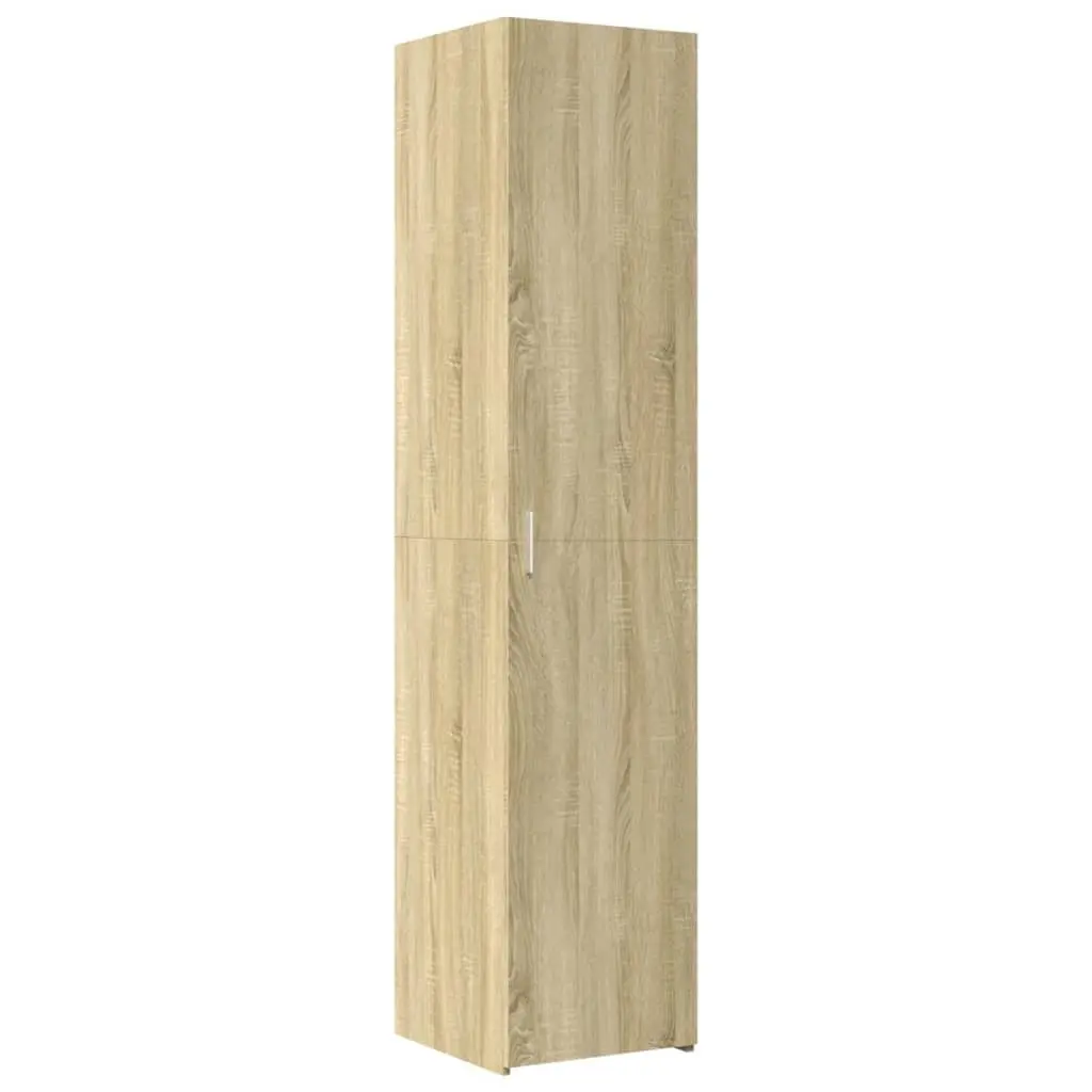 Slim Storage Cabinet Tall Engineered Wood Sonoma Oak Home Furniture Multipurpose