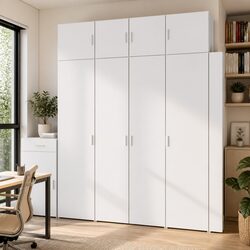 Elegant White Tall Storage Cabinet for Your Home