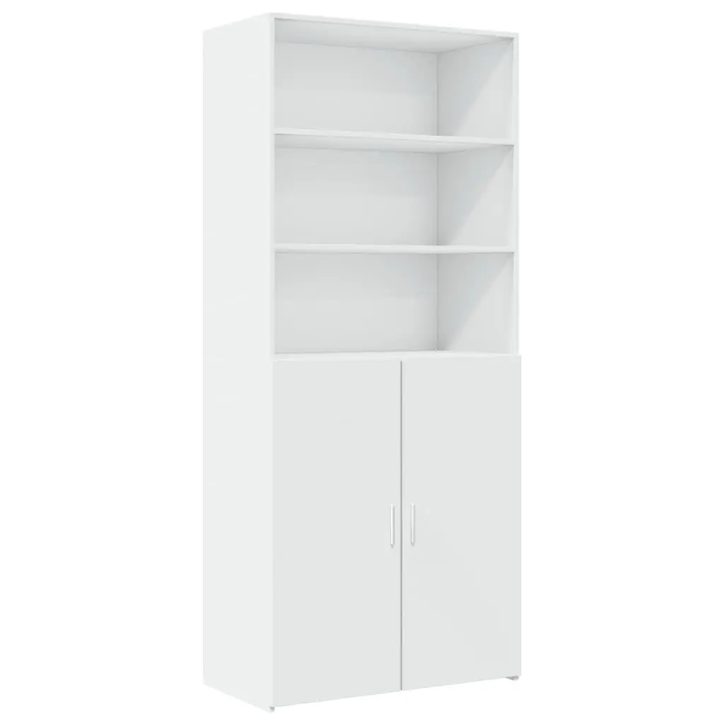 Highboard Storage Cabinet White 80x42.5x249cm Engineered Wood Sideboard