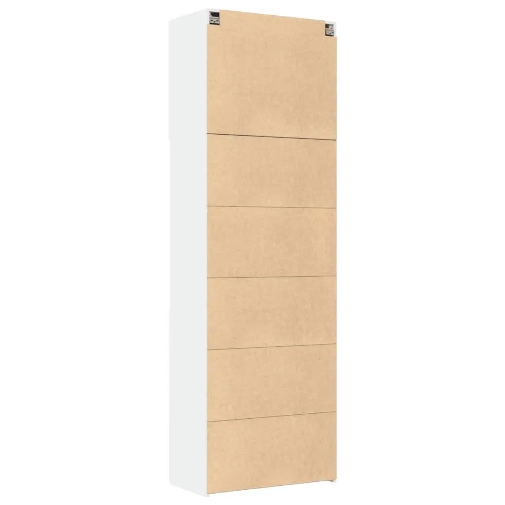 Highboard Storage Cabinet White 80x42.5x249cm Engineered Wood Sideboard