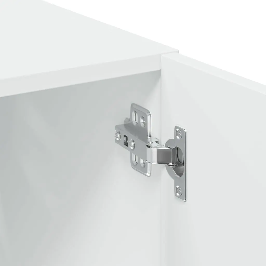 Highboard Storage Cabinet White 80x42.5x249cm Engineered Wood Sideboard