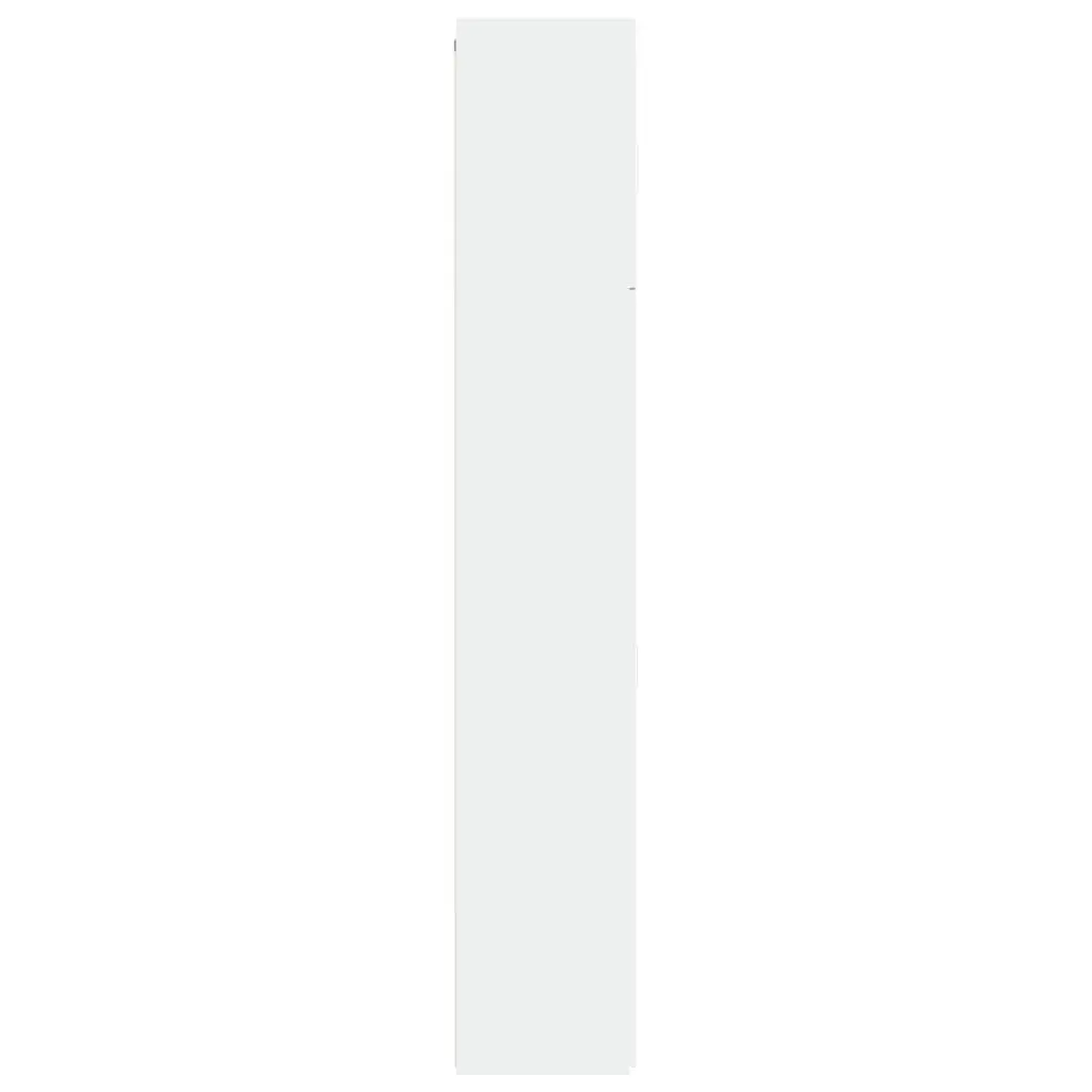 Highboard White Storage Cabinet 80x42.5x249cm Engineered Wood Sideboard Shelf