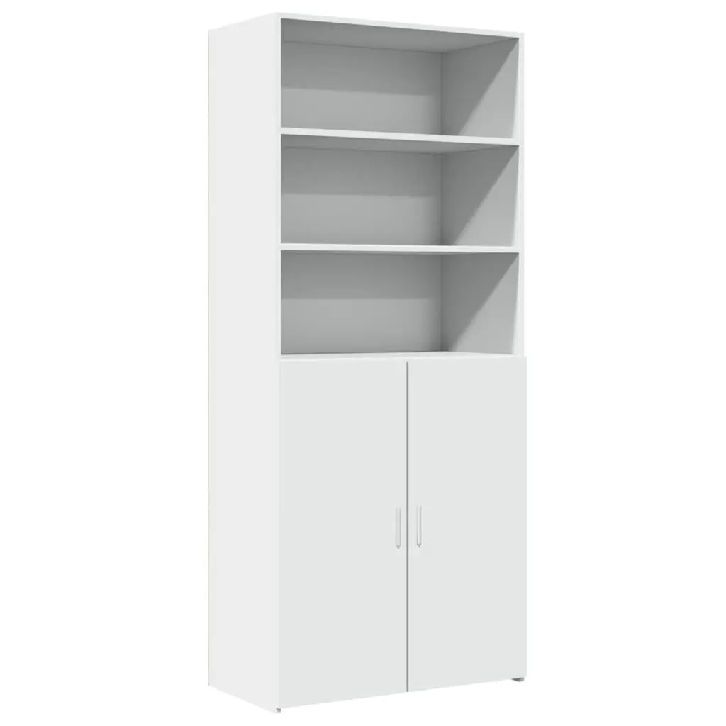 Highboard White 80x42.5x185cm Storage Cabinet Shelving Unit Engineered Wood