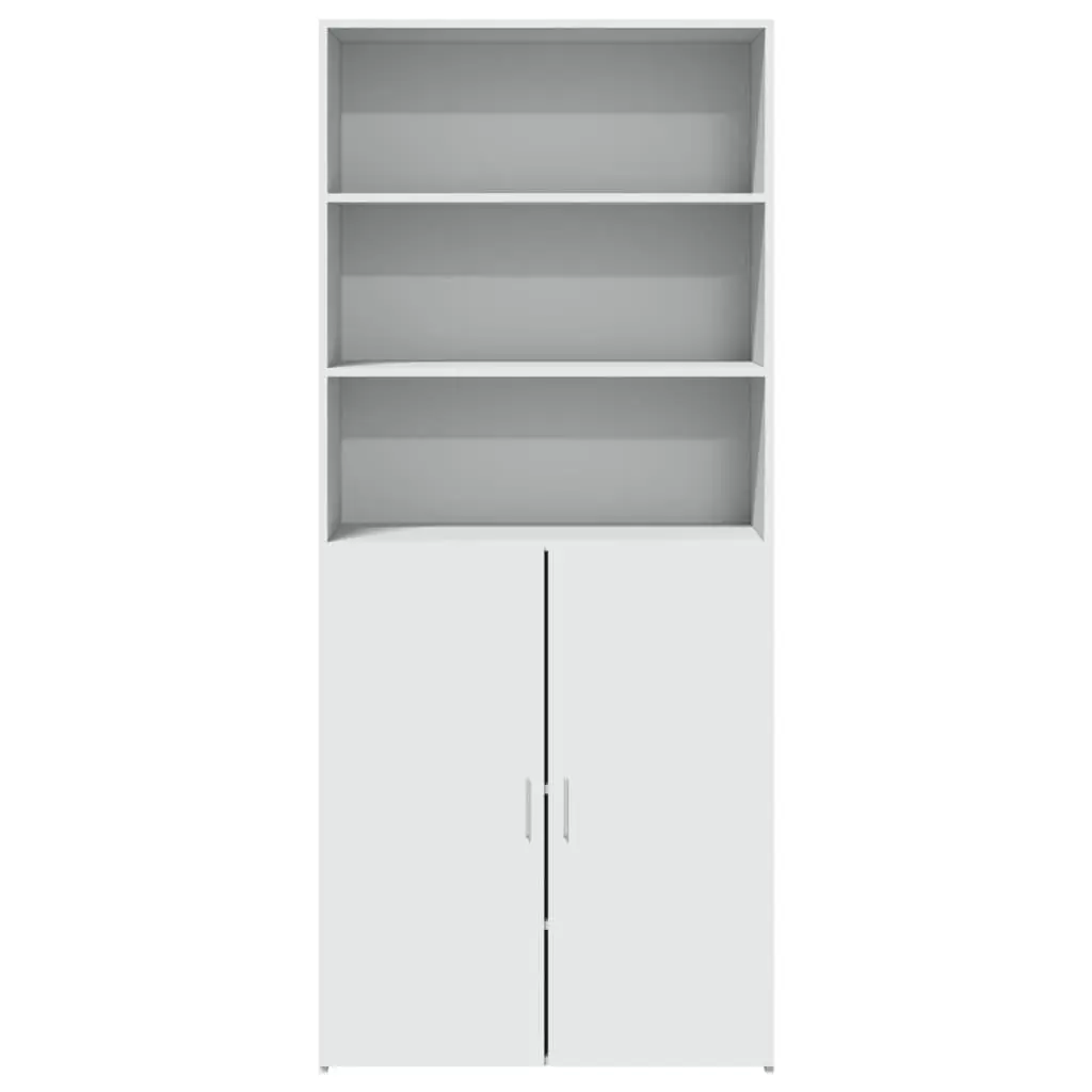 Highboard White 80x42.5x185cm Storage Cabinet Shelving Unit Engineered Wood