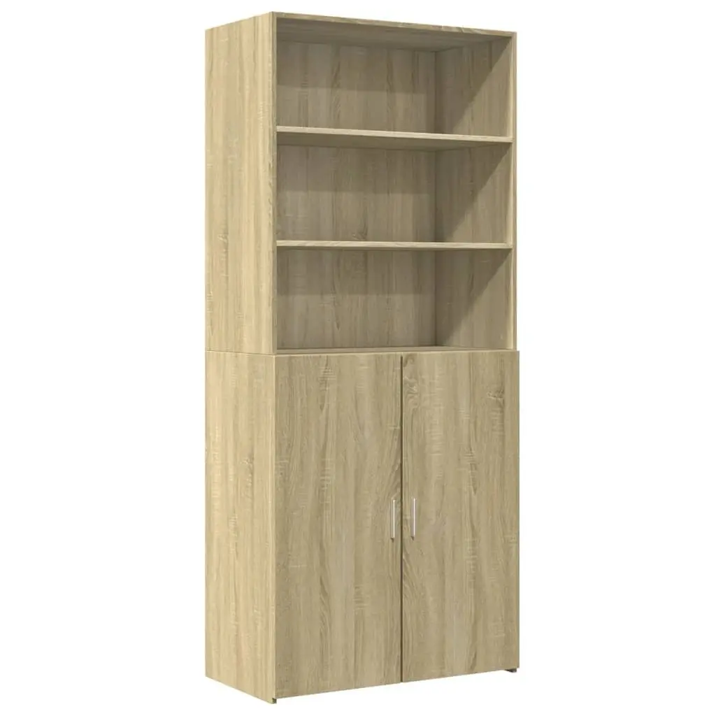 Highboard Brown Engineered Wood Storage Cabinet 80x42.5x185cm